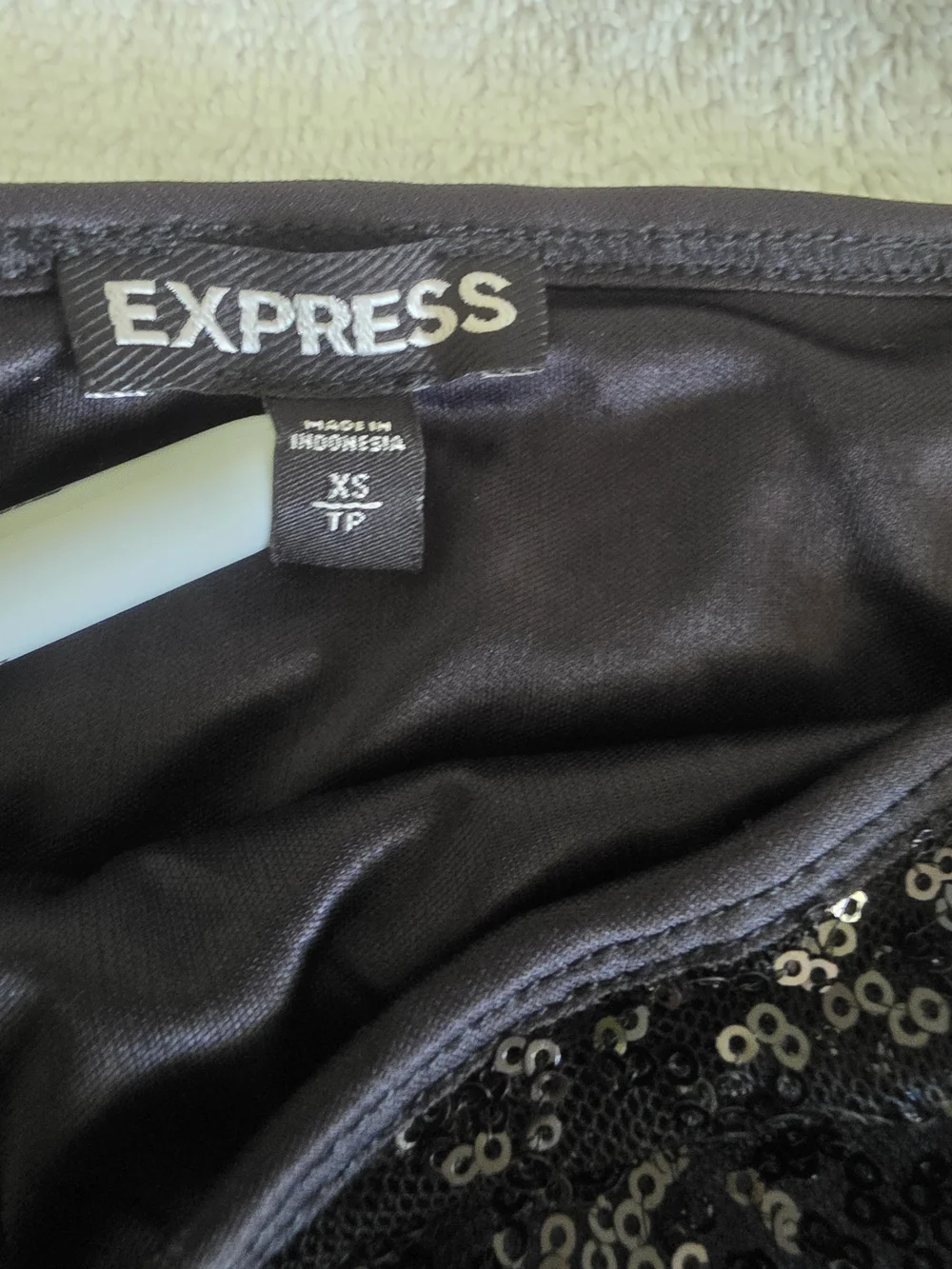 Express Black Sequin Mini Skirt – Perfect Party/Holiday Statement Piece!